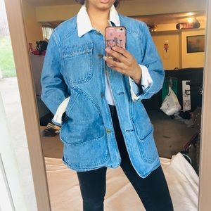 Inexpensive Oversized vintage jean jacket